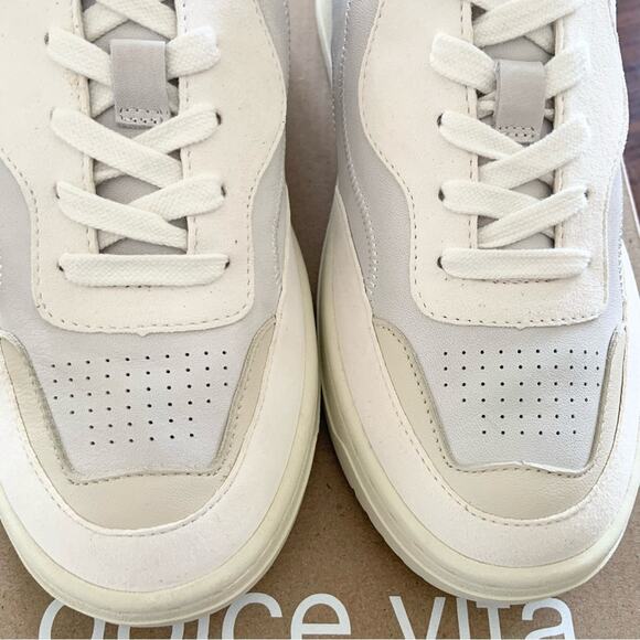 Dolce Vita Adella Sneakers Off White Premium Leather Shoes Size 8 NEW IN BOX - Picture 6 of 12
